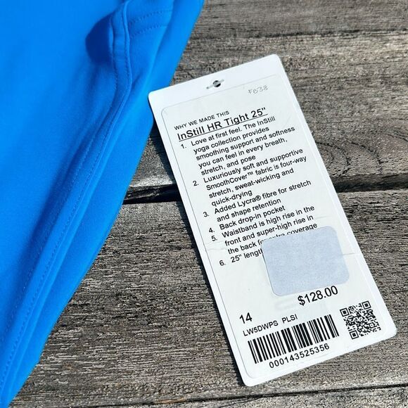 Lululemon InStill High-Rise Tight 25" Poolside Blue size‎ 14 NWT - Picture 3 of 6